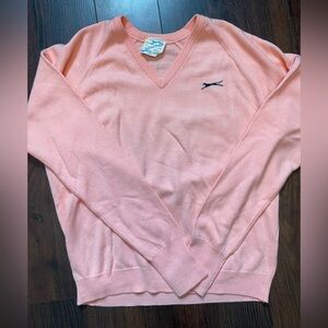 Vintage Slazenger Coral Crew Neck Sweater
